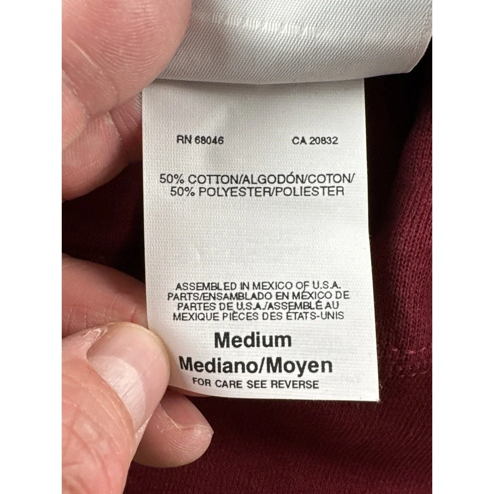 Vintage 90s Britannia Sweatshirt NWT Heavyweight Blank Burgundy M